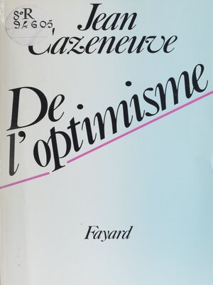 cover image of De l'optimisme